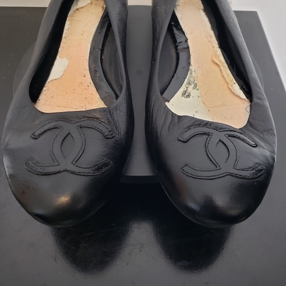 Chanel Ballet Flats Black Size 40 US 9 - Picture 3 of 12